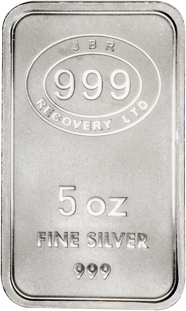 5 oz Silver Bar - MF Bullion Canada