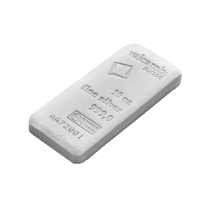10 oz Silver Bar Valcambi